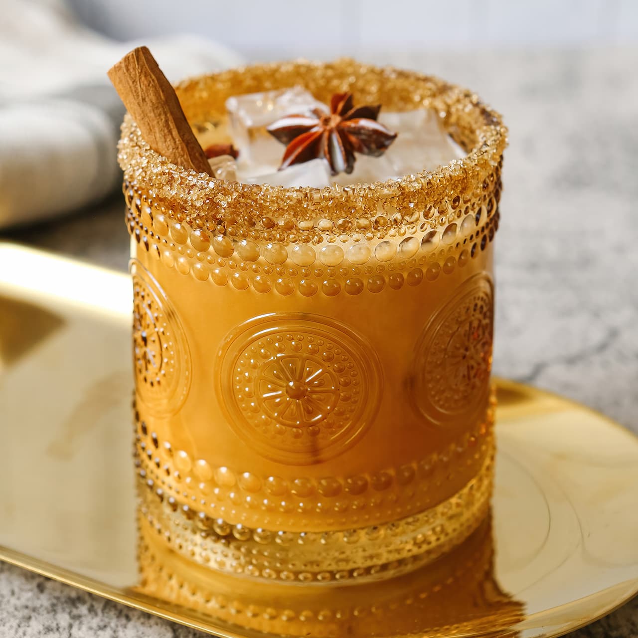 Kate Aspen® 10oz. Hobnail Beaded Floral Amber Drinking Glasses, 6ct.